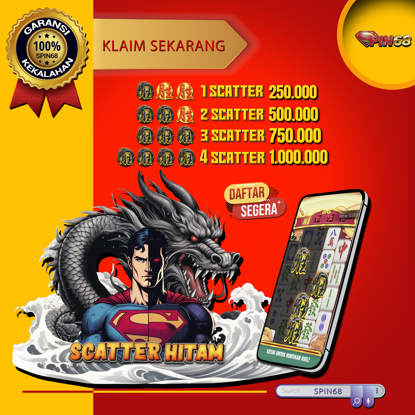 SPIN68: Daftar Situs Slot Online Winrate Terbesar Paling Gacor Se Asia